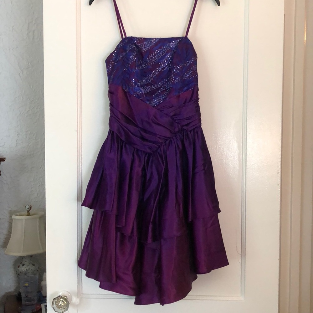 Purple prom, evening dress - size 3 small